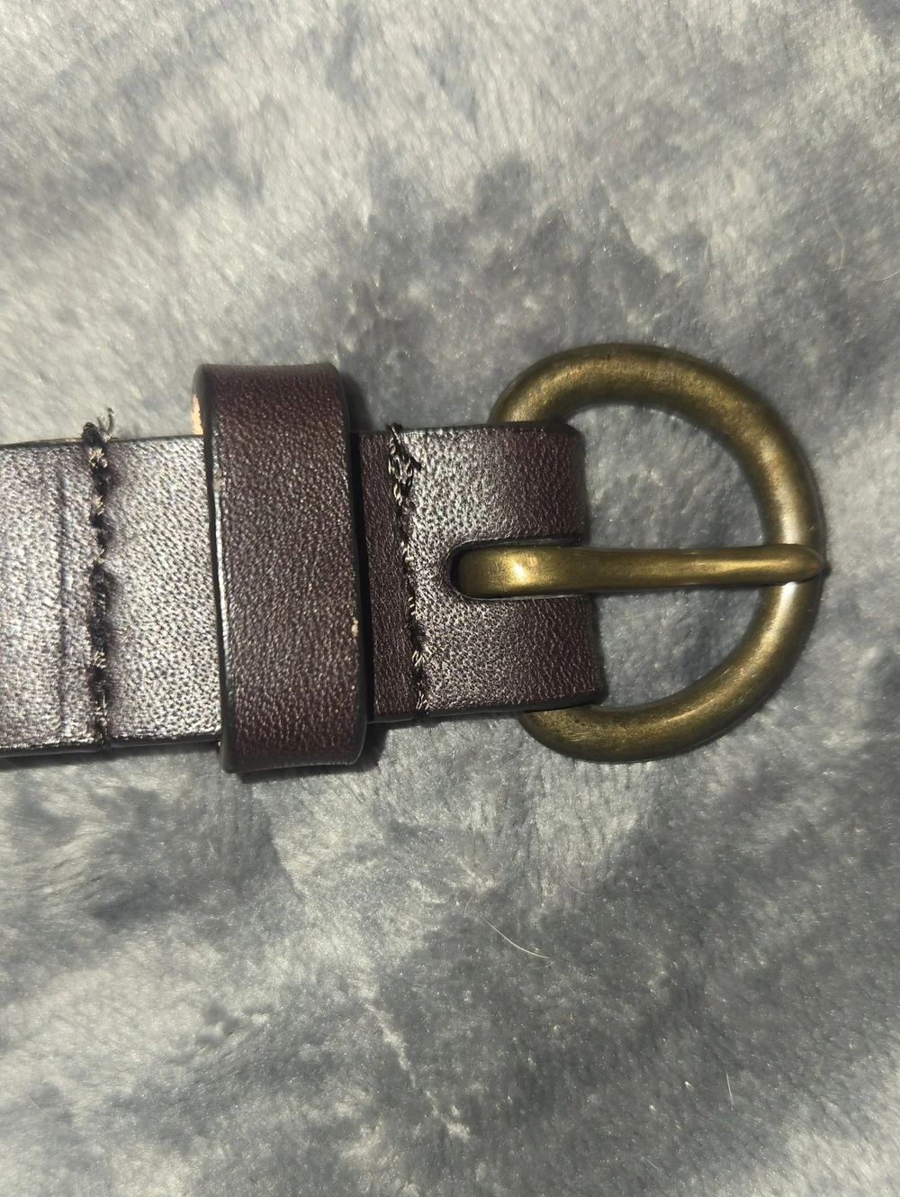 Talbots-Genuine Leather Btown/Chain Belt-Size Small